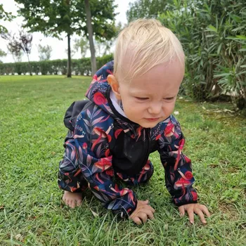 Dívčí bunda Yháček Softshellová bunda Yháček, podzim, Šneci a houbičky Velikost: 98