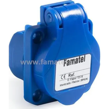Elektrická zásuvka Famatel 13957F Zásuvka vestavná 13957F IP54/230V/16A s ochranným kolíkem