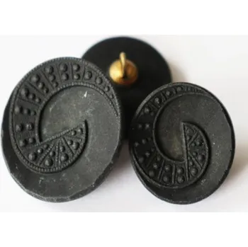 Knoflík 19003 knoflik černý 3072/10" - Černá, 15mm