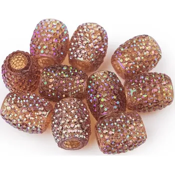 Dětské navlékací korálky Plastové korálky s velkým průvlekem 13x15 mm 2 kusy - 13 (044) lila