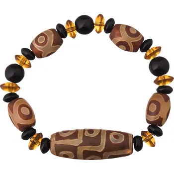 Náramek Náramek achát valounky s velkým kamenem 1