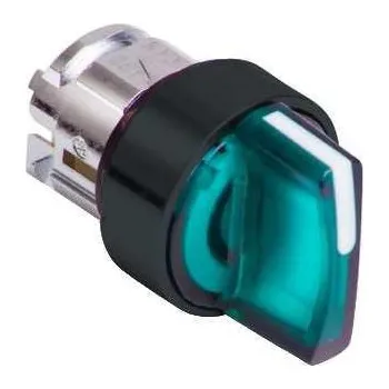 Stykač Schneider Electric ZB4BK15337 Ovládací hlavice otočná prosvět., 3 p., návrat. do středu, zelená