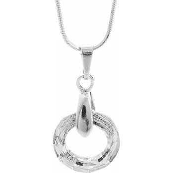 Náhrdelník JSB bijoux s.r.o. Stříbrný náhrdelník kulatý děravý krystal Swarovski Crystal (Stříbro 925/1000)