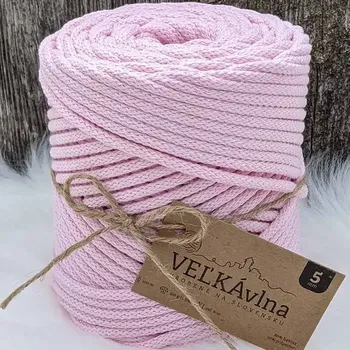 Příze Velká vlna Špagát 5mm Planá růže (Špagátová příze 5mm Ruža šípová)