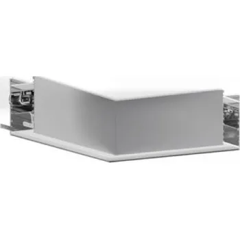 Ledshopik Svítidlo SERPENT tvar L90 | přisazené | svit dolů | stříbrné | prizma | 4000K | ON-OFF