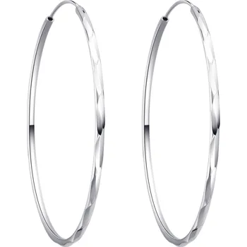 Náušnice NUBIS® Stříbrné náušnice kruhy 50 mm - NB-3039-50