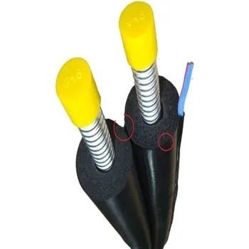 rozdělovač topení Předizolovaná solární trubka vlnovec dvojitý DN20 x1 m, 20mm izolace s UV opletem