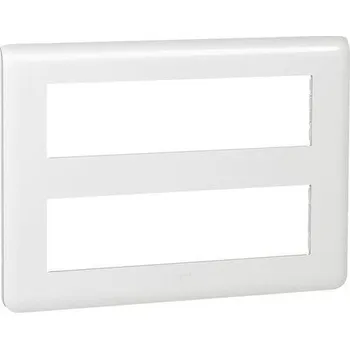 Elektrická zásuvka Legrand 078837L MOSN KR. RÁM. 2X8M VER. BÍLÁ