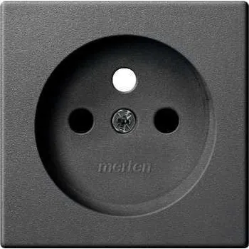 vypínač a zásuvka Schneider Electric MTN2530-0414 Merten - Centrální deska pro Mechanismus zásuvky se zemnícím kolíkem, System M, Antracit
