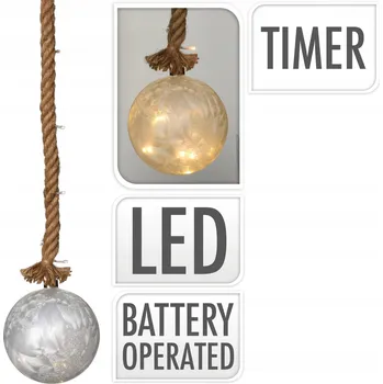Obraz Svítící koule na provaze,sklo, 10 LED H&L 10 cm 110 cm sklo