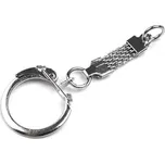 Přívěsek na klíče s karabinou a poutkem 5 ks - 2 nikl