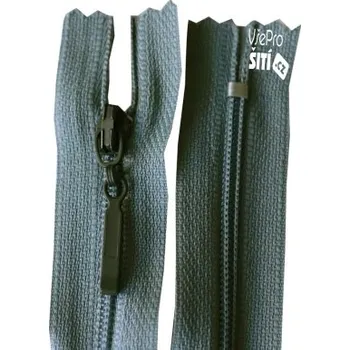 Zip zip šatový nerozdělávací ŠEDÝ 61416 - Šedá, 16cm