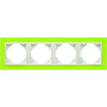 ELKO EP 90940 TDG zelená / ledová 4-rámeček zelená, mezirámeček ledová