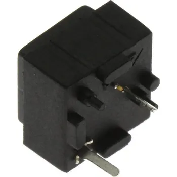 Elektronická součástka Jietong Tlačítkový spínač do DPS-pájecí vývody přímý; hmatník čtvercový černý 1-pólový (ON)-OFF 25mA 50V