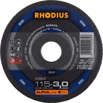 Řezný kotouč RHODIUS Ruční řezný kotouč KSMK 115 x 3,0 x 22,23 ALPHAline