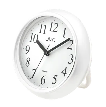 JVD Bílé koupelnové hodiny JVD basic SH024 do koupelny či sauny (Hodiny do koupelny)