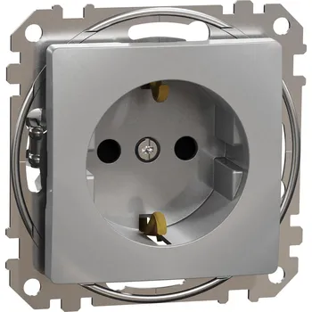 Elektrická zásuvka Schneider Electric SDD113021 Sedna D/E - Zásuvka 230V 16A Schuko, Aluminium