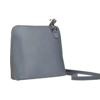 Kabelka NovaKabelka.cz Kožená italská crossbody kabelka Grana Grigia Chiaro