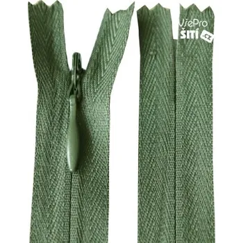Zip zip skrytý spir KHAKI No3 4428XX - Khaki, 50cm
