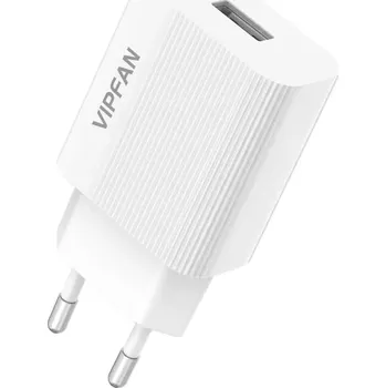USB nabíječka Vipfan USB 2,4A bílá