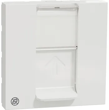 vypínač Schneider Electric NU946120 Unica - Centrální deska RJ45 Keystone, 2M, Bílá Antibakteriální