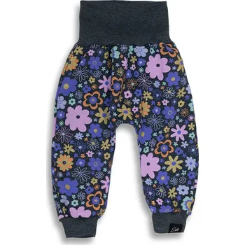 Kojenecké oblečení Dětské tepláky Esito s vysokým pasem Podzimní květy Velikost: 98