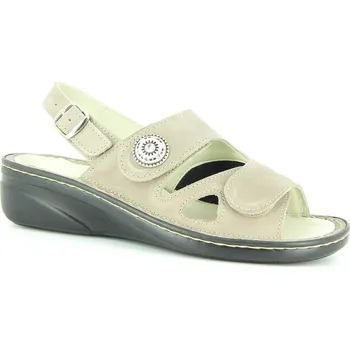 Dámské pantofle VAROMED - dámské pantofle s páskem ISABELLE - šedá křemičitá Velikost: 38