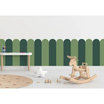 Tapeta Textilní samolepící tapeta - Oblouk - Zelená barva Kombinace, 60cm