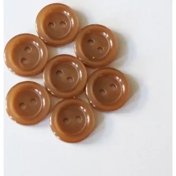 Knoflík Knoflík halenkový hnědý 683720 - Hnědá, 12mm