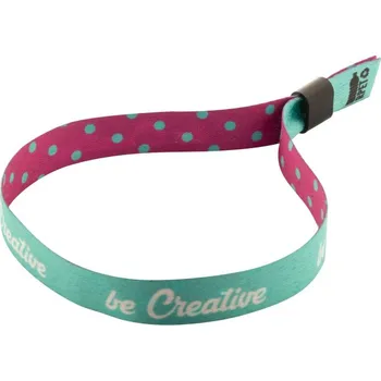 Náramek Reklamní SuboWrist RPET náramek na festivaly na zakázku, černá