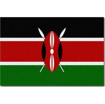 Vlajka Pelisport Keňská vlajka tištěná 6 x 4 cm
