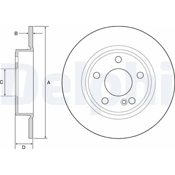 Brzdový kotouč Brzdový kotouč DELPHI BG4555C