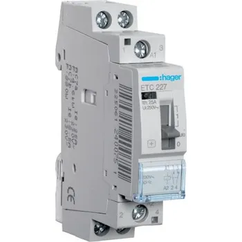 Stykač Hager ETC227 Stykač s aut. návratem 25A, 1S+1R, 230V AC