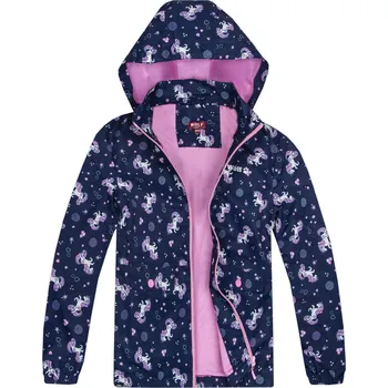 Dívčí oblečení Dívčí jarní, podzimní bunda - Wolf B2463, tmavě modrá Barva: Modrá, Velikost: 140-146