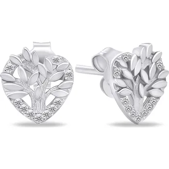 Náušnice Brilio Silver Stříbrné náušnice se zirkony EA1049W + 2 měsíce na vrácení zboží