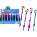 Kuličkové pero s hvězdičkou, modrý inkoust 0,7 mm – mix barev