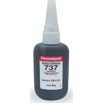 Průmyslové lepidlo PERMABOND 737 pružné vteřinové lepidlo černé 50g