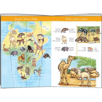 Puzzle Djeco 100 dílků Puzzle Pozorování 100 Zvířata světa + knížečka