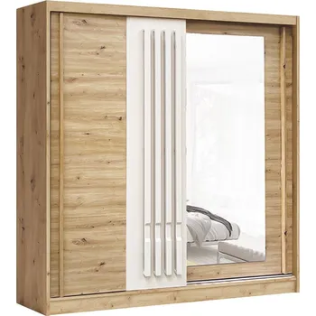 Šatní skříň Šatní skříň AVANTGARDE AV-6 | se zrcadlem | 200 cm | artisan/kašmír