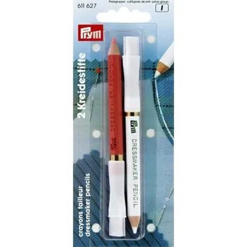 Tužka krejčovská ČERVENÁ/BÍLÁ 2 ks 611627 - Červenobílá, 9 cm