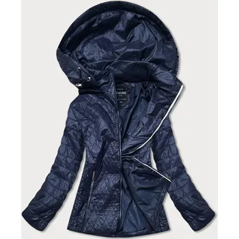 Dámská bunda Tmavě modrá prošívaná dámská bunda (RQW-7009) odstíny modré 54