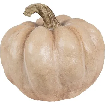 Béžová antik dekorace dýně Pumpkin Carbassa - Ø 14*12 cm