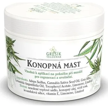 Bylinná léčivá mast Valdemar Grešík Konopná mast