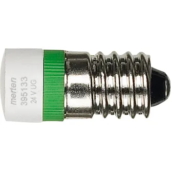 Schneider Electric MTN395133 Merten - LED lampa E10 - AC/DC 24V - zelená