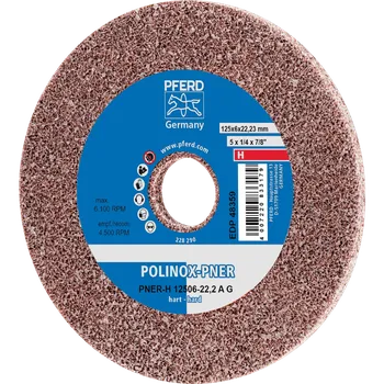 Brusný kotouč Pferd 44691053 | Brusný kotouč PNER-H 125x6x22,23 mm, tvrdý, A hrubé, POLINOX