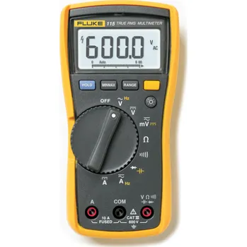 Fluke 115 multimetr True RMS (TRMS) LCD 6000, podsvícení, bargraf, kompaktní gumový kryt