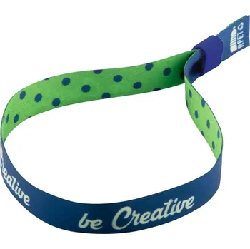 Náramek Reklamní SuboWrist RPET náramek na festivaly na zakázku, modrá