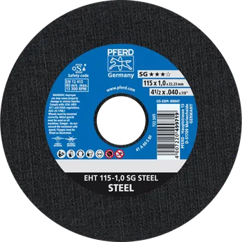 Řezný kotouč Pferd 61340382 | Řezný kotouč 115 x 1,0 x 22,23 mm, SG STEEL