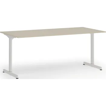 Psací stůl B2B Partner Kancelářský stůl PRIMO BETA, 180x90 cm, bílá podnož, bříza
