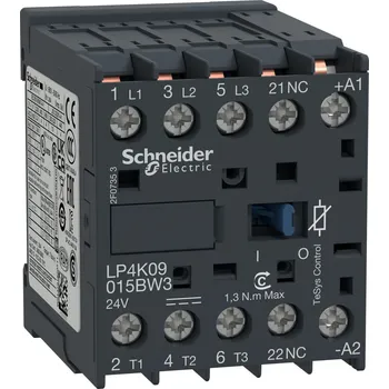 Stykač Schneider Electric LP4K09015BW3 ministykač 3P (3Z) 9A AC-3 440V - cívka 24V DC
